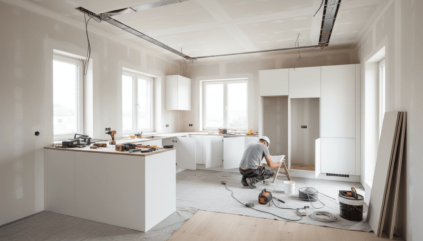 Kitchen remodeling project underway